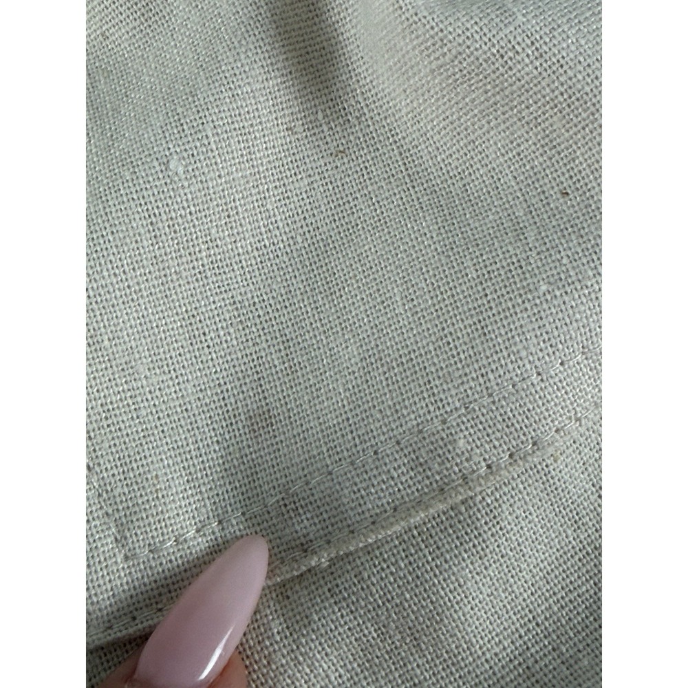 Per Se Shorts Ivory Tan‎ Linen Blend Women's Size Small Tie Elastic Coastal - Picture 13 of 13